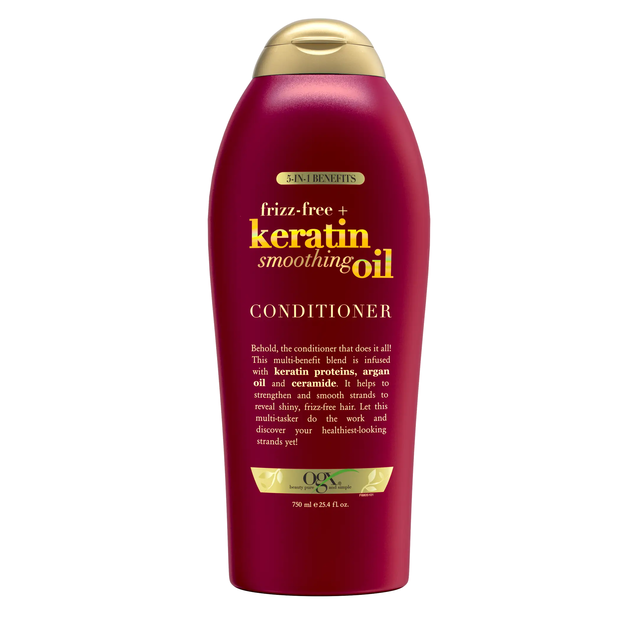 Frizz-Free Keratin Smoothing Oil Conditioner for Frizzy Hair 25.4 fl oz