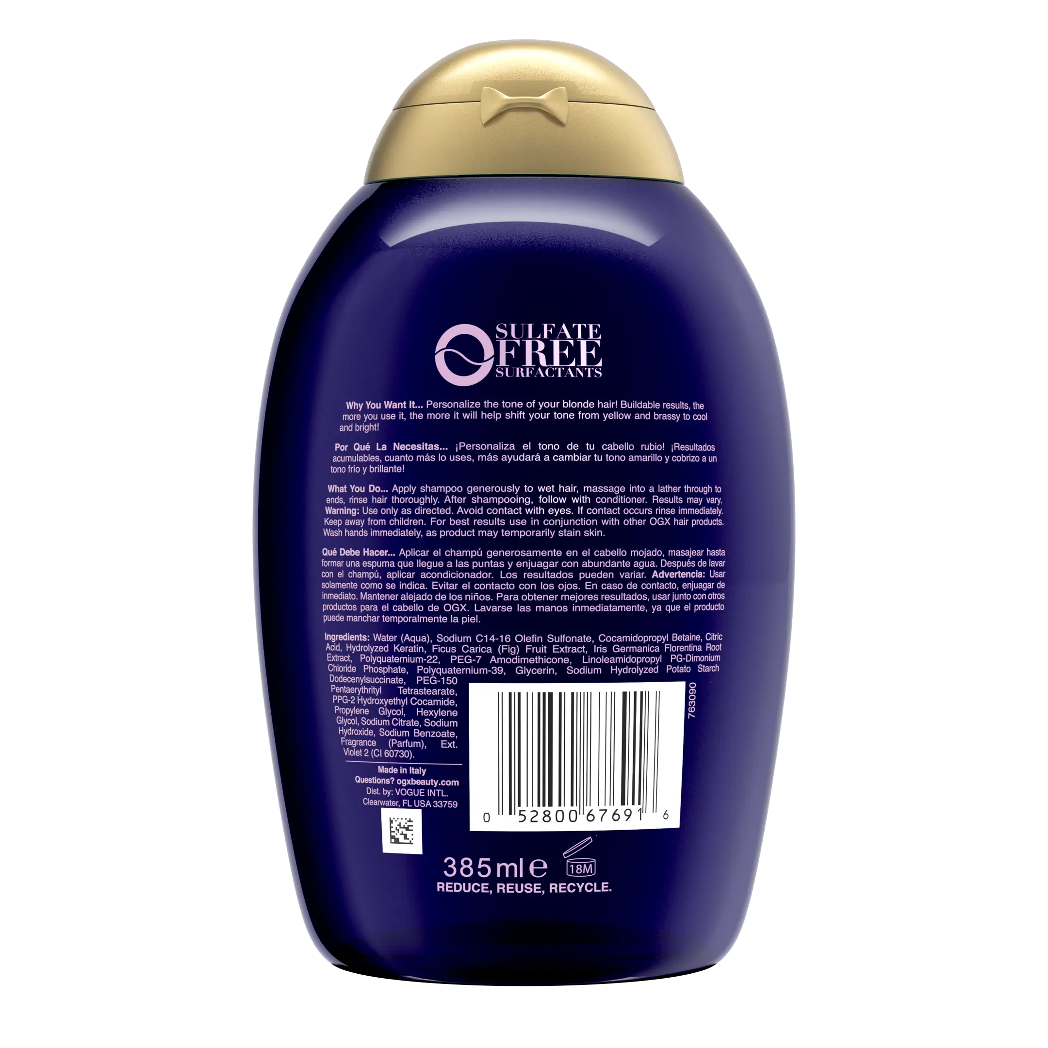Impecca-Blonde Purple Toning Shampoo 13oz 2