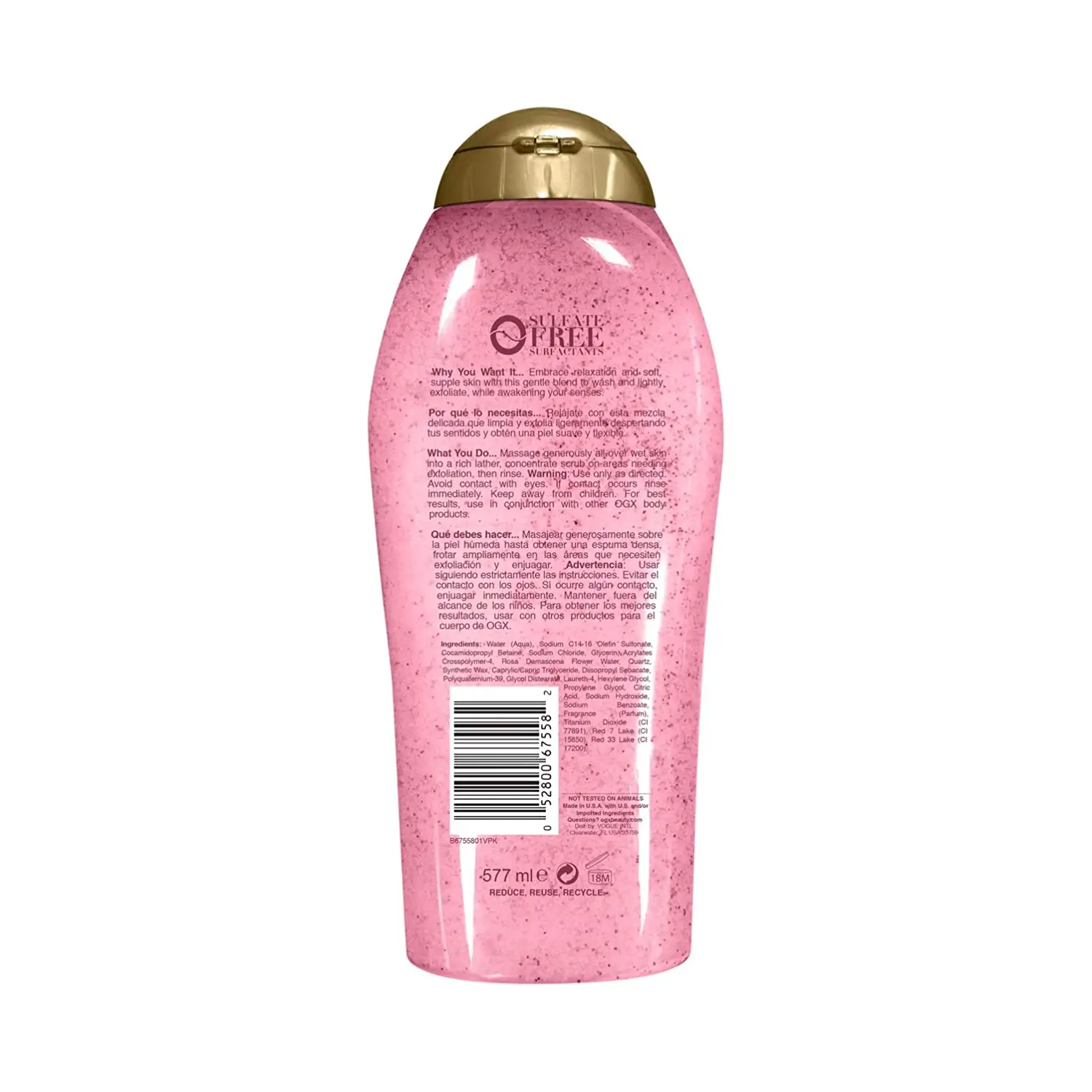 Sensitive + Rose Water & Pink Sea Salt Scrub & Wash 19.5 fl oz 2